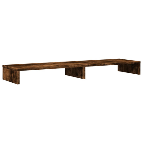 VidaXL Monitorständer 100x27x10 cm verarbeitetes Holz, geräucherte Eiche