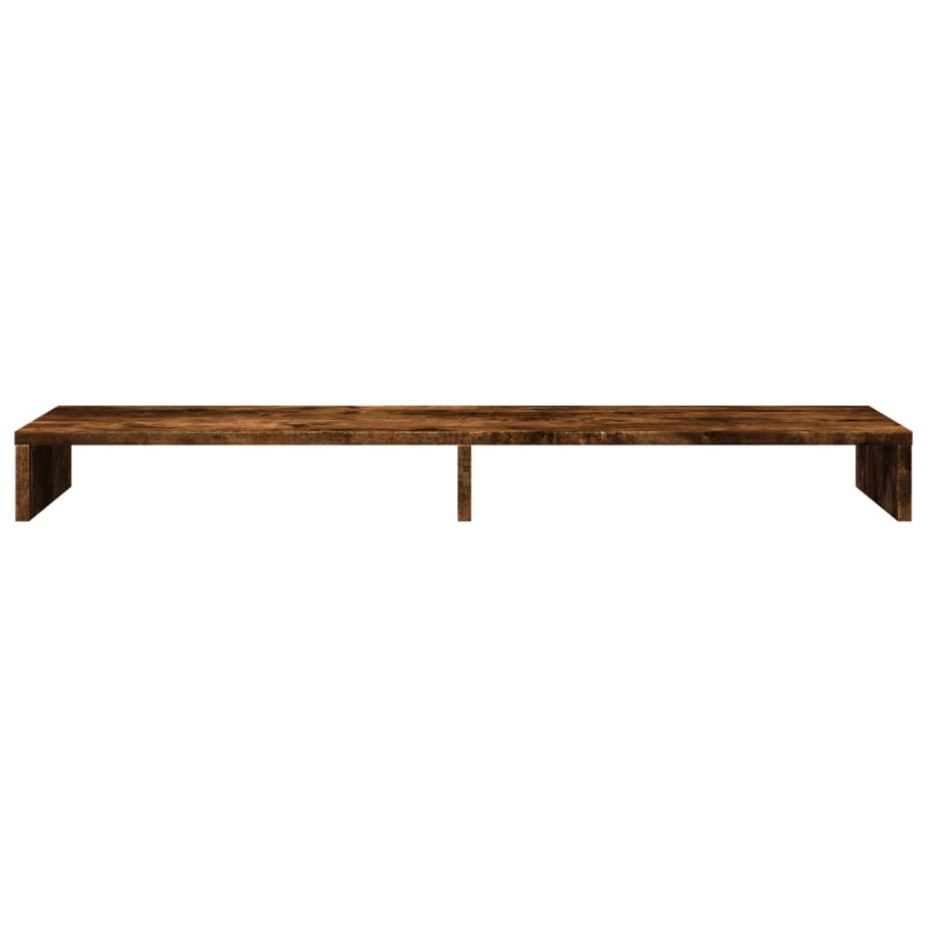 VidaXL Monitorständer 100x27x10 cm verarbeitetes Holz, geräucherte Eiche
