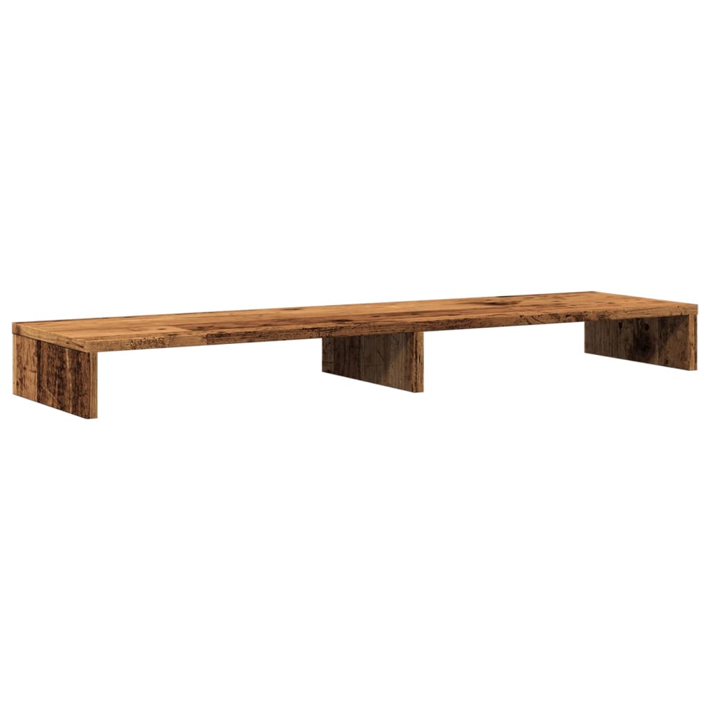 Vidaxxl Monitorständer 100x27x10 cm verarbeitetes Holz, altholzfarben