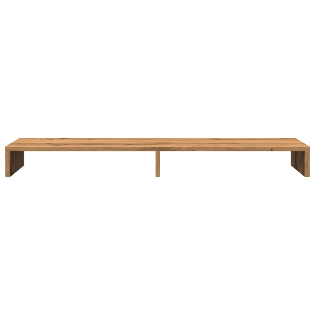 VidaXL Monitorständer 100 x 27 x 10 cm, handgefertigtes Holz, handgefertigte Eiche