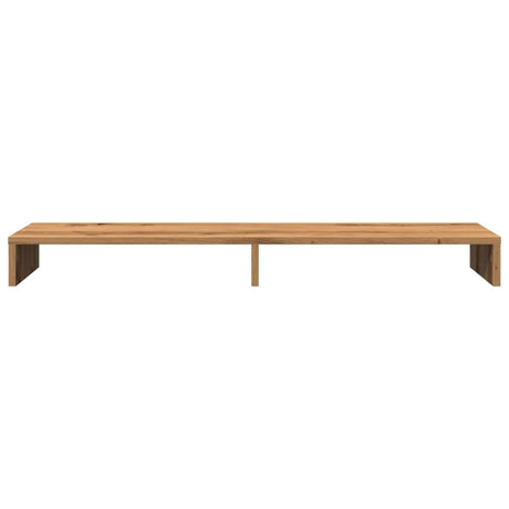 VidaXL Monitorständer 100 x 27 x 10 cm, handgefertigtes Holz, handgefertigte Eiche