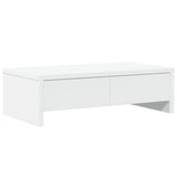 Vidaxxl Monitorständer mit Schubladen 50x27x15 cm, lackiertes Holz weiß