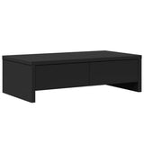 Vidaxxl Monitorständer mit Schubladen 50x27x15 cm, lackiertes Holz schwarz