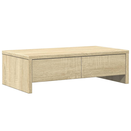 Vidaxxl Monitorständer mit Schubladen 50x27x15 cm, Holzfarbe Sonoma-Eiche