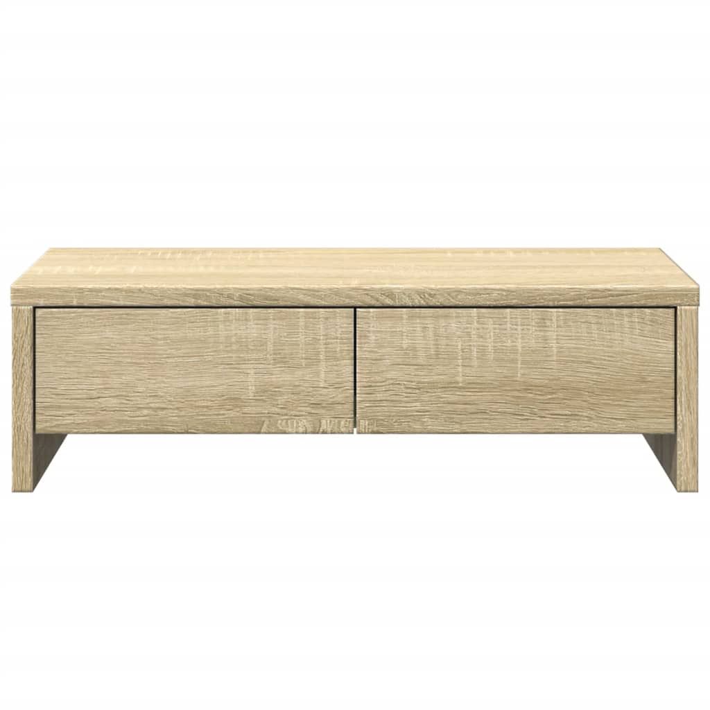 Vidaxxl Monitorständer mit Schubladen 50x27x15 cm, Holzfarbe Sonoma-Eiche