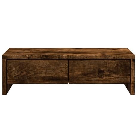 Vidaxxl Monitorständer mit Schubladen 50x27x15 cm, Holzfarbe geräucherte Eiche