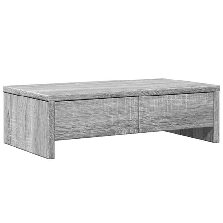 Vidaxxl Monitorständer mit Schubladen 50x27x15 cm Holzgrau Sonoma Eiche