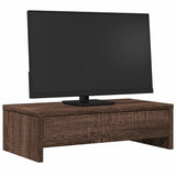 Vidaxxl Monitorständer mit Schubladen 50x27x15 cm Holz braune Eiche