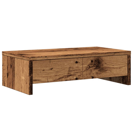 Vidaxxl Monitorständer mit Schubladen 50x27x15 cm verarbeitetes Holz, Altholz
