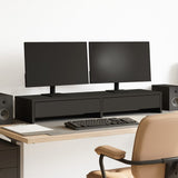 VidaXL Monitorständer mit Schubladen 100x27x15 cm, lackiertes Holz schwarz