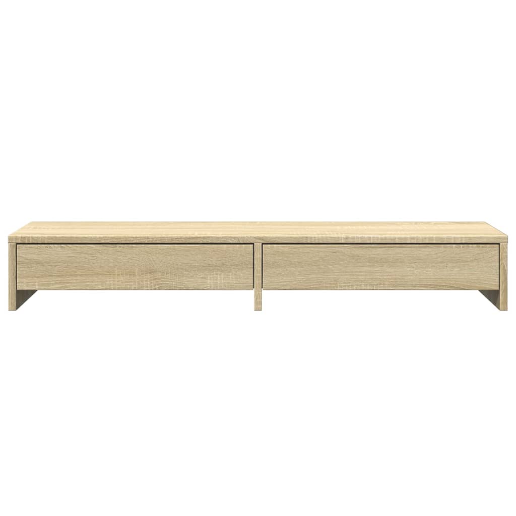 Vidaxxl Monitorständer mit Schubladen, Sonoma-Eiche, 100 x 27 x 15 cm, Holzwerkstoff