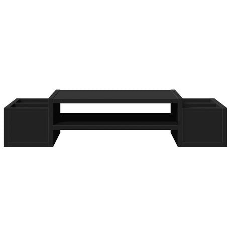 Vidaxxl Monitorständer mit Stauraum 70x27x15 cm Holz schwarz
