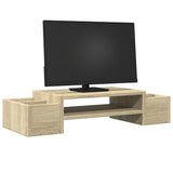 Vidaxxl Monitorständer mit Stauraum 70x27x15 cm Holz Sonoma-Eiche