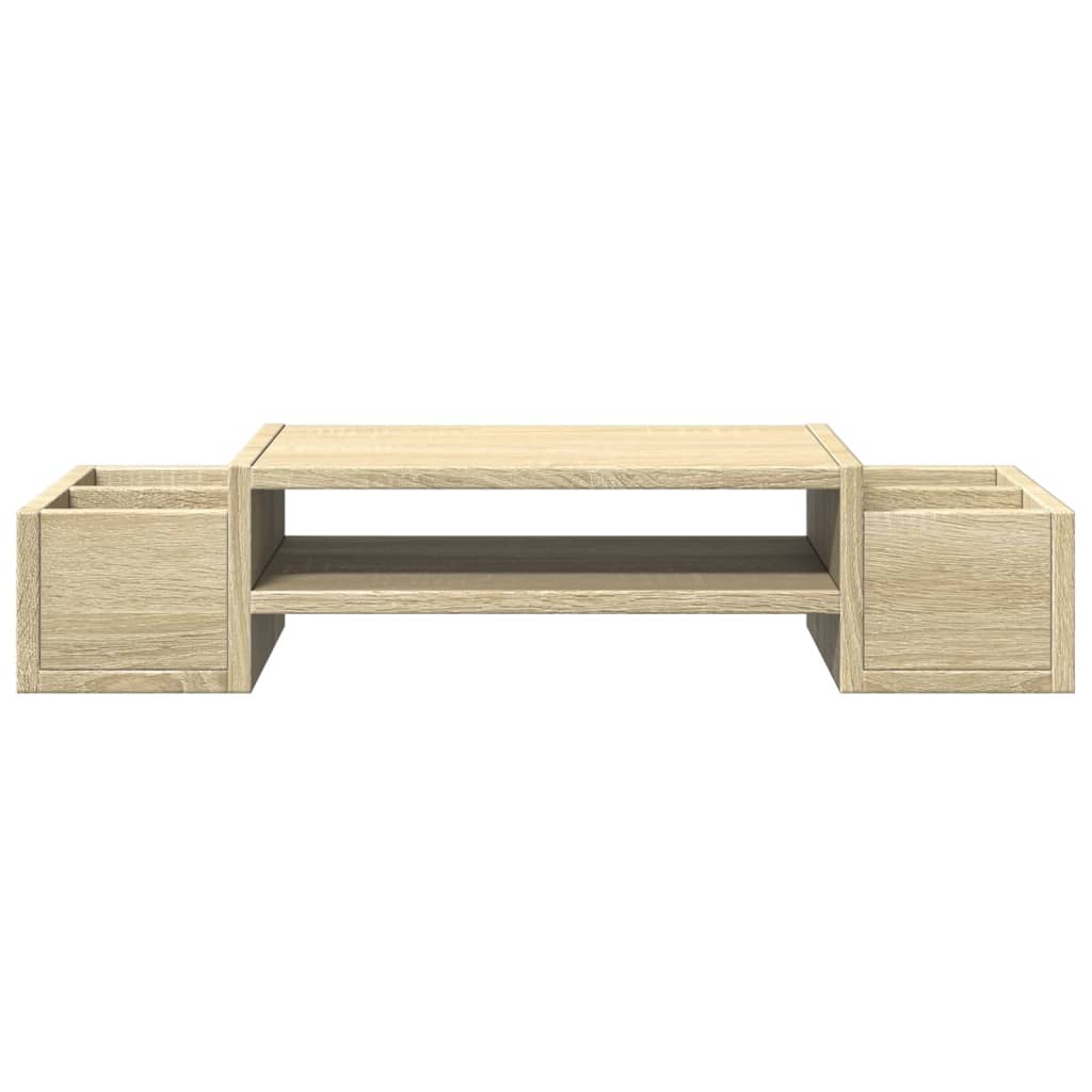 Vidaxxl Monitorständer mit Stauraum 70x27x15 cm Holz Sonoma-Eiche
