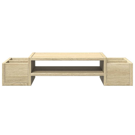 Vidaxxl Monitorständer mit Stauraum 70x27x15 cm Holz Sonoma-Eiche