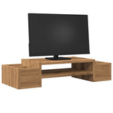 VidaXL Monitorständer Stauraum 70x27x15 cm Holz handwerkliche Eiche