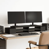 Vidaxxl Monitorständer mit Stauraum 100x27x15 cm Holz schwarz