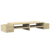 Vidaxxl Monitorständer Stauraum 100x27x15 cm Holz Sonoma Eiche