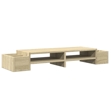 Vidaxxl Monitorständer Stauraum 100x27x15 cm Holz Sonoma Eiche