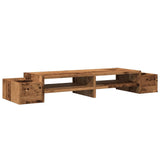 Vidaxxl Monitorständer mit Stauraum 100x27x15 cm Holz, Altholz