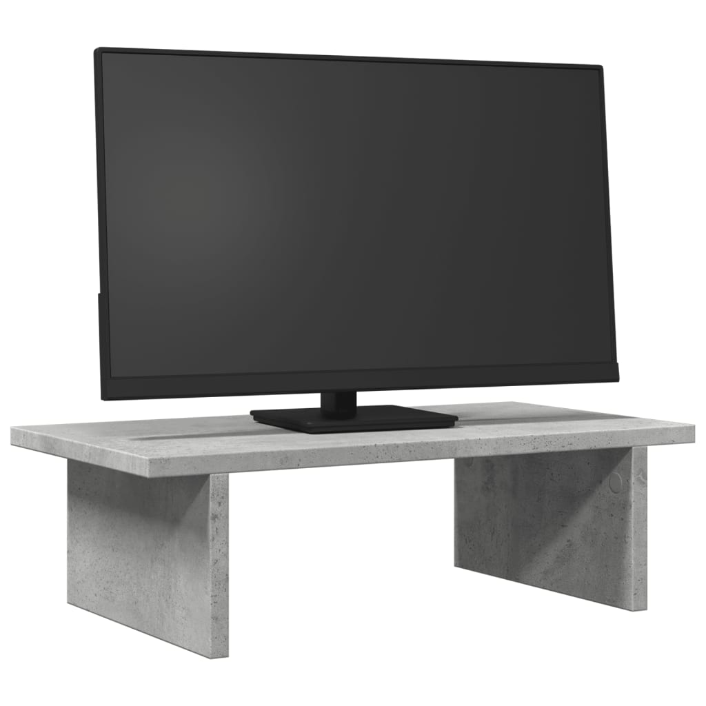 Vidaxxl Monitorständer 50x27x15 cm, Holzwerkstoff, Betongrau