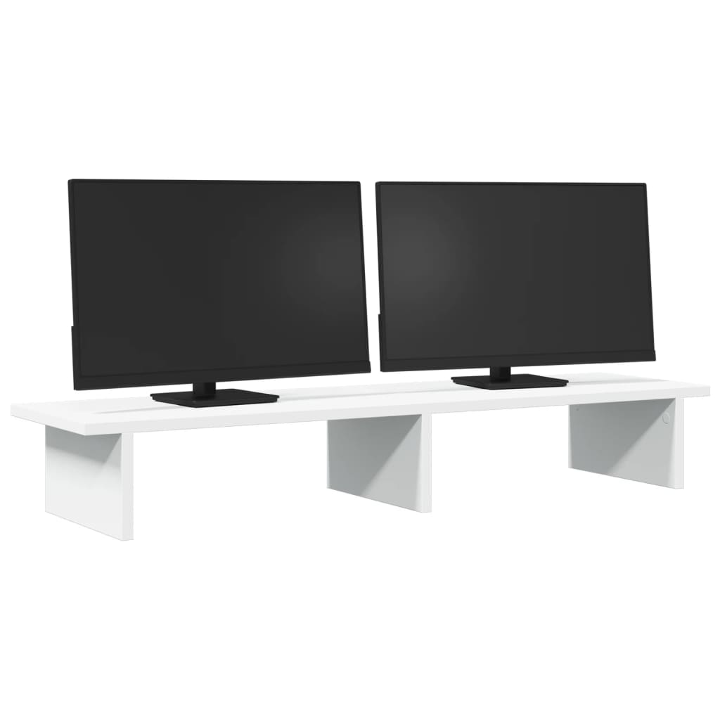 Vidaxx Monitorständer 100x27x15 cm Holzwerkstoff weiß