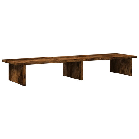 VidaXL Monitorständer 100x27x15 cm verarbeitetes Holz, geräucherte Eiche