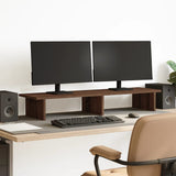 Vidaxxl-Monitorständer 100 x 27 x 15 cm, Holzwerkstoff, braune Eiche