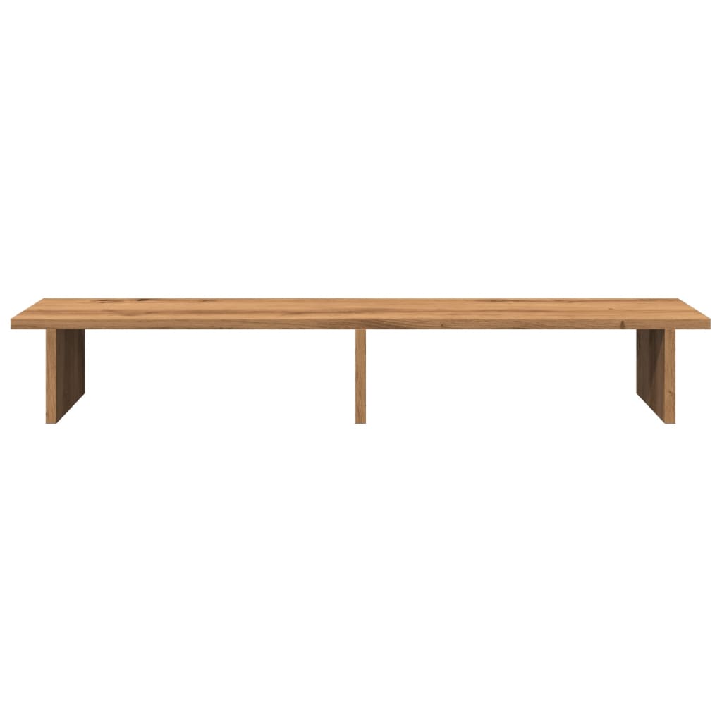 VidaXL-Monitorständer 100 x 27 x 15 cm, handgefertigtes Holz, handgefertigte Eiche