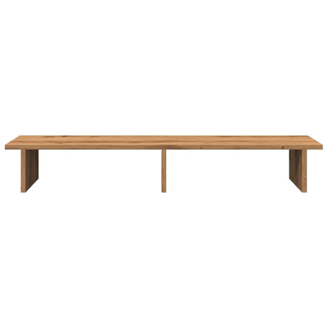 VidaXL-Monitorständer 100 x 27 x 15 cm, handgefertigtes Holz, handgefertigte Eiche