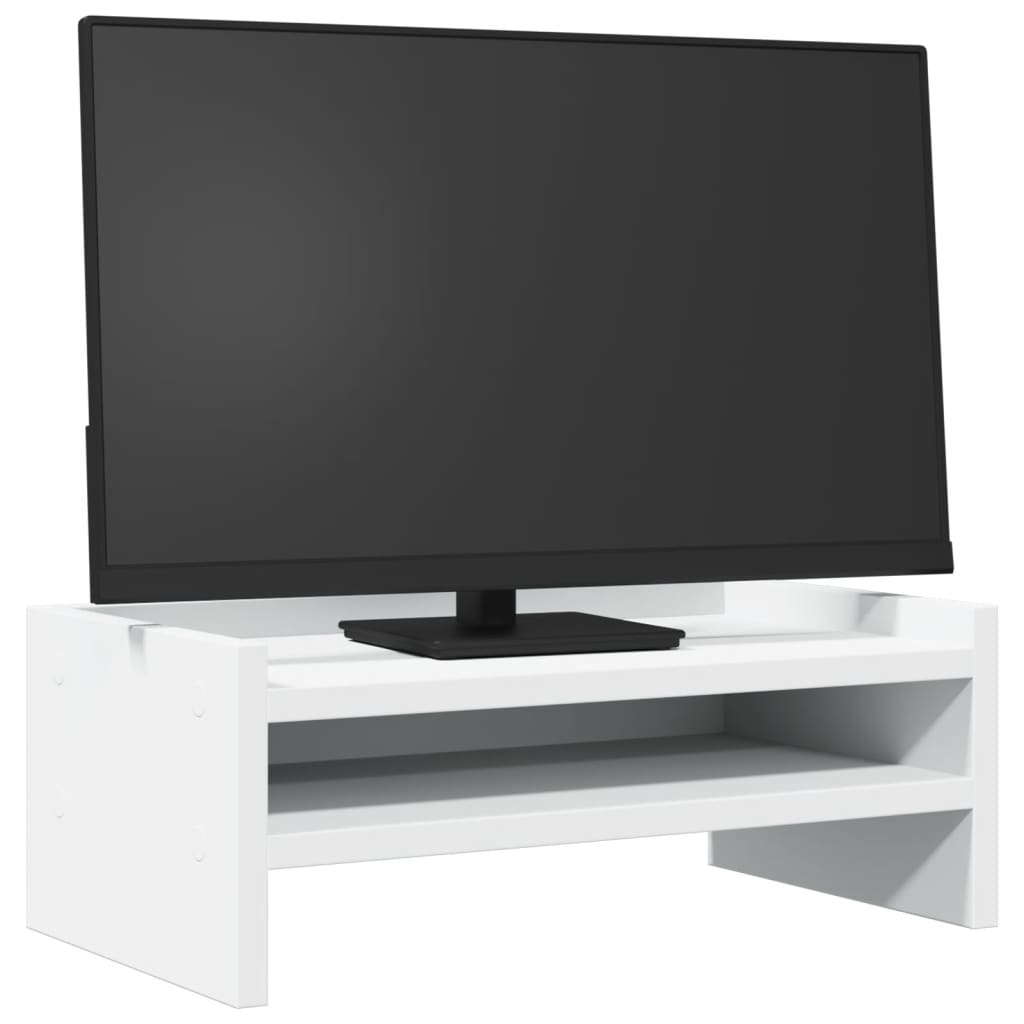 Vidaxxl Monitorständer 42x24x16 cm, Holzwerkstoff weiß