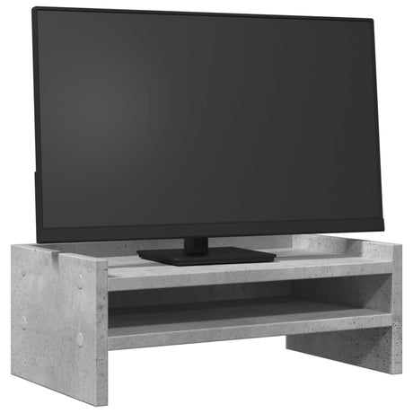 Vidaxxl Monitorständer 42x24x16 cm, Holzwerkstoff, Betongrau