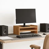 VidaXL-Monitorständer 42 x 24 x 16 cm, handgefertigtes Holz, handwerkliche Eichenfarbe