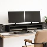 Vidaxxl Monitorständer 100x24x16 cm verarbeitetes Holz schwarz