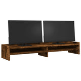 VidaXL Monitorständer 100x24x16 cm verarbeitetes Holz, geräucherte Eiche