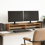 Vidaxxl Monitorständer 100x24x16 cm fertiges Holz, altholzfarben