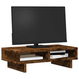 Vidaxxl Monitorständer 50x27x15 cm verarbeitetes Holz, geräucherte Eiche
