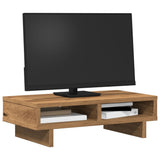 VidaXL-Monitorständer 50 x 27 x 15 cm, handgefertigtes Holz, handwerkliche Eichenfarbe