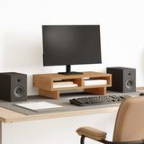 VidaXL-Monitorständer 50 x 27 x 15 cm, handgefertigtes Holz, handwerkliche Eichenfarbe