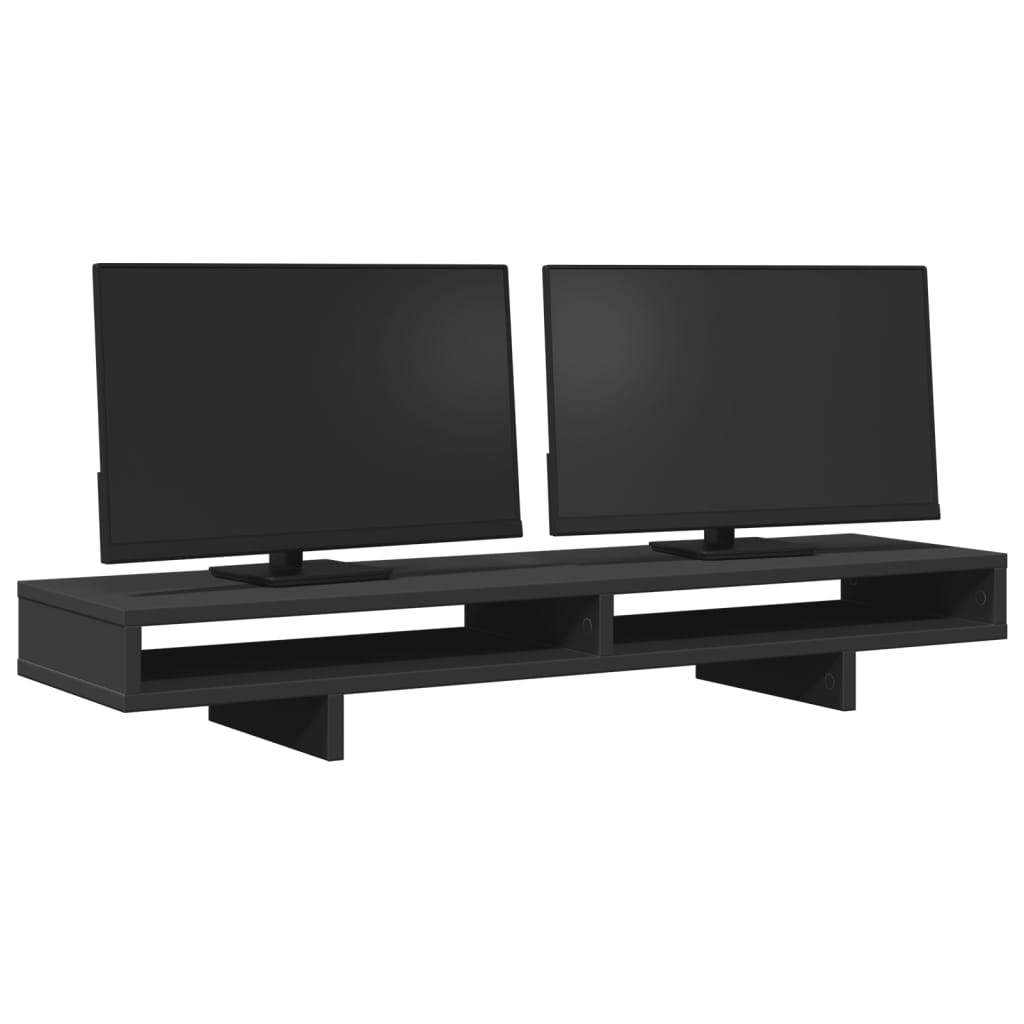 Vidaxx Monitorständer 100x27x15 cm verarbeitetes Holz schwarz