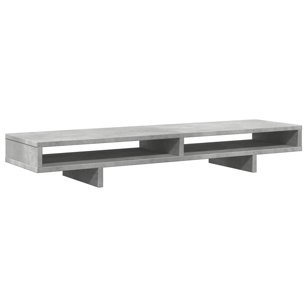 Vidaxxl Monitorständer 100x27x15 cm, Holzwerkstoff, Betongrau