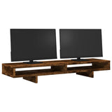 VidaXL Monitorständer 100x27x15 cm verarbeitetes Holz, geräucherte Eiche