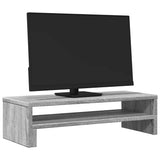 Vidaxxl-Monitorständer 54 x 22 x 15 cm, Holzwerkstoff, graue Sonoma-Eiche