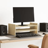 Vidaxxl Monitorständer 50x27x20 cm, Holzwerkstoff Sonoma-Eiche-farbig