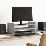 Vidaxxl Monitorständer 50 x 27 x 20 cm, Holzwerkstoff, graue Sonoma-Eiche