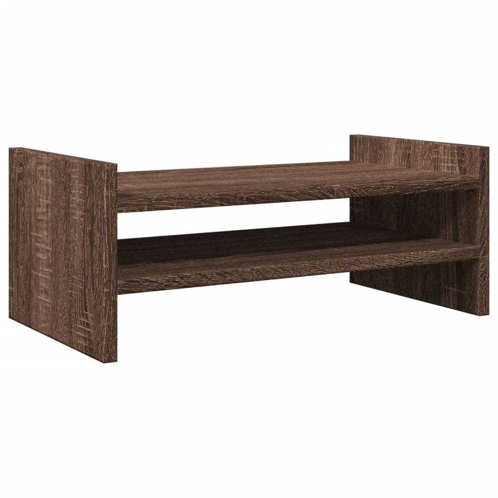 Vidaxxl-Monitorständer 50 x 27 x 20 cm, Holzwerkstoff, braune Eiche