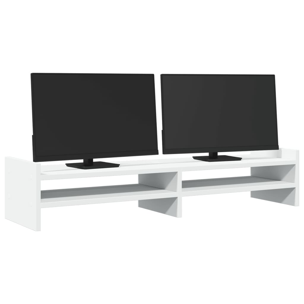 VidaXL Monitorständer 100x27x20 cm Holzwerkstoff weiß