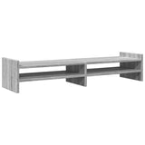 Vidaxxl-Monitorständer 100 x 27 x 20 cm, Holzwerkstoff, graue Sonoma-Eiche