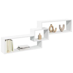 Vidaxl wandkast 158x18x53 cm bewerkt hout wit