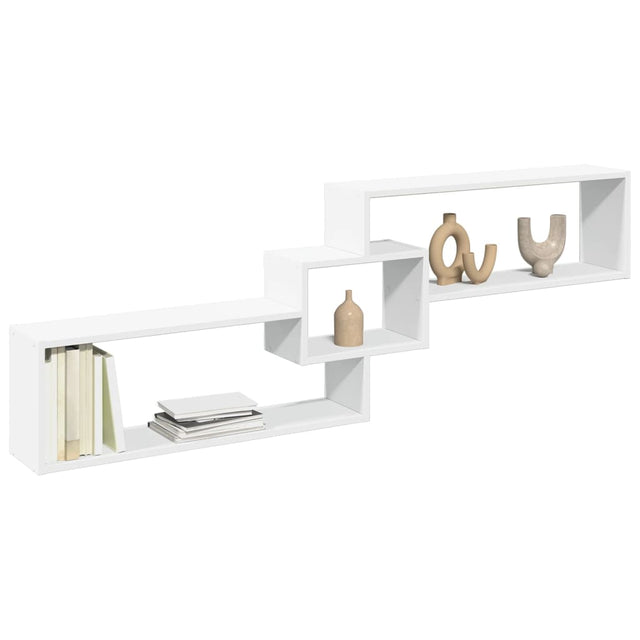 Vidaxl wandkast 158x18x53 cm bewerkt hout wit